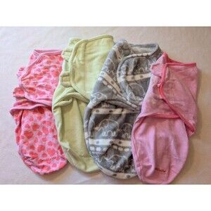 SwaddleMe Baby Swaddles 3-Pack S/M 7–14 lbs Pink Green Gray